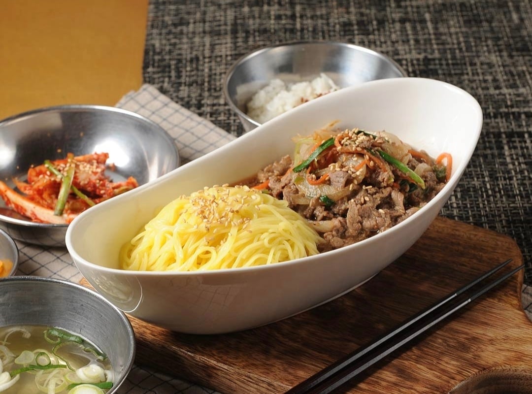 プル麺飯(プルコギ＋素麺＋ご飯)